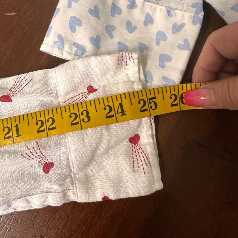 Frank & Eileen Size Small Finibar White & Red Shooting Hearts linen buttondown - Picture 15 of 16